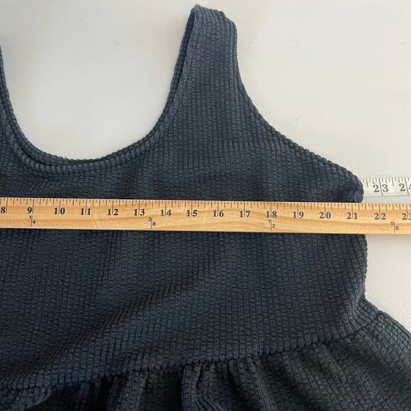 Ava & Viv black baby doll sleeveless Mini Dress pockets textured 2X pockets - Picture 9 of 11